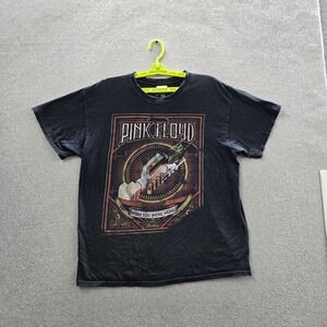 Pink‎ Floyd Men Shirt L Black Graphic Liquid Blue Band Tee Print